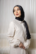 Load image into Gallery viewer, Black Silk Almas Hijab