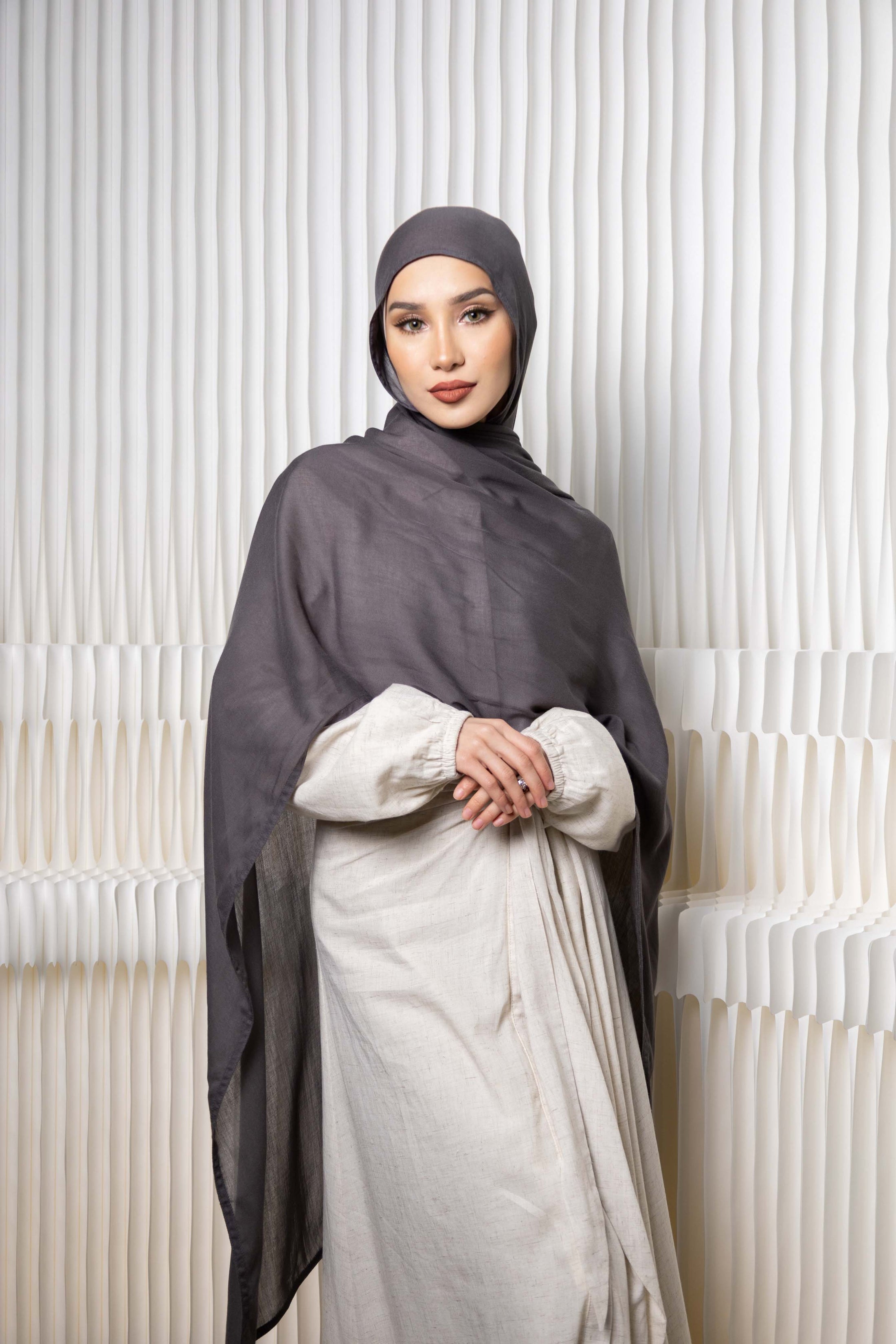 Maxi Charcoal Viscose Hijab