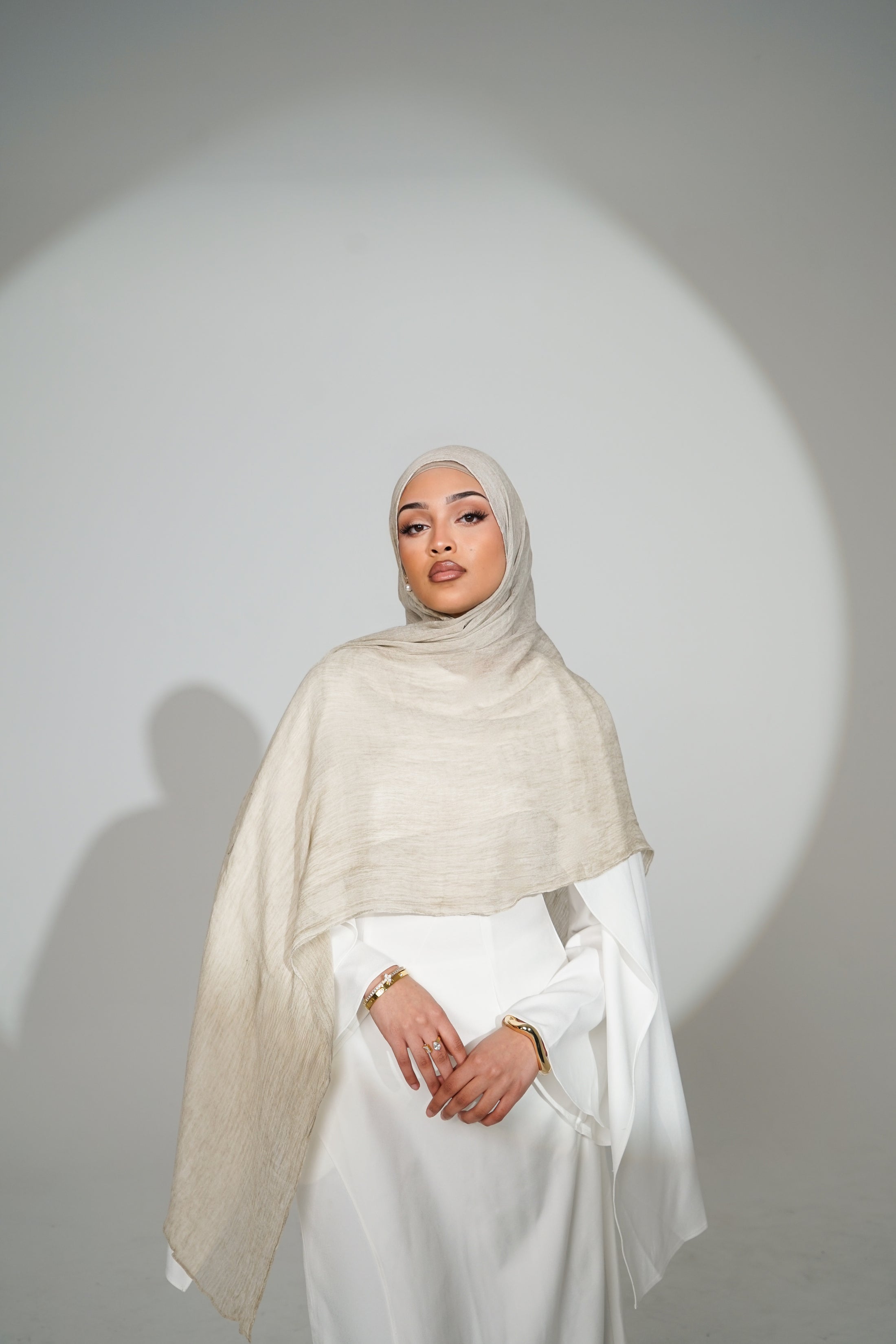 Light Khaki Textured Rayon Set