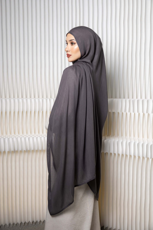 Maxi Charcoal Viscose Hijab