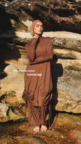 Load image into Gallery viewer, Brown Swim Dress / Cover Up Jacket