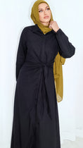 Load image into Gallery viewer, Jamilah Linen Dress Black