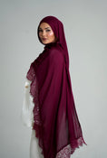Load image into Gallery viewer, Dark Cherry Lace Modal