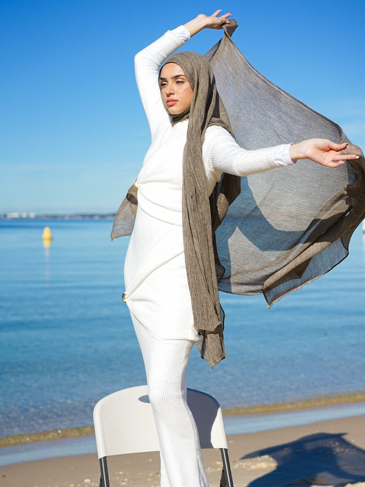 Granite Mocha Marble Rayon Hijab