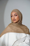 Load image into Gallery viewer, Caramel Swirl Crinkle Hijab set
