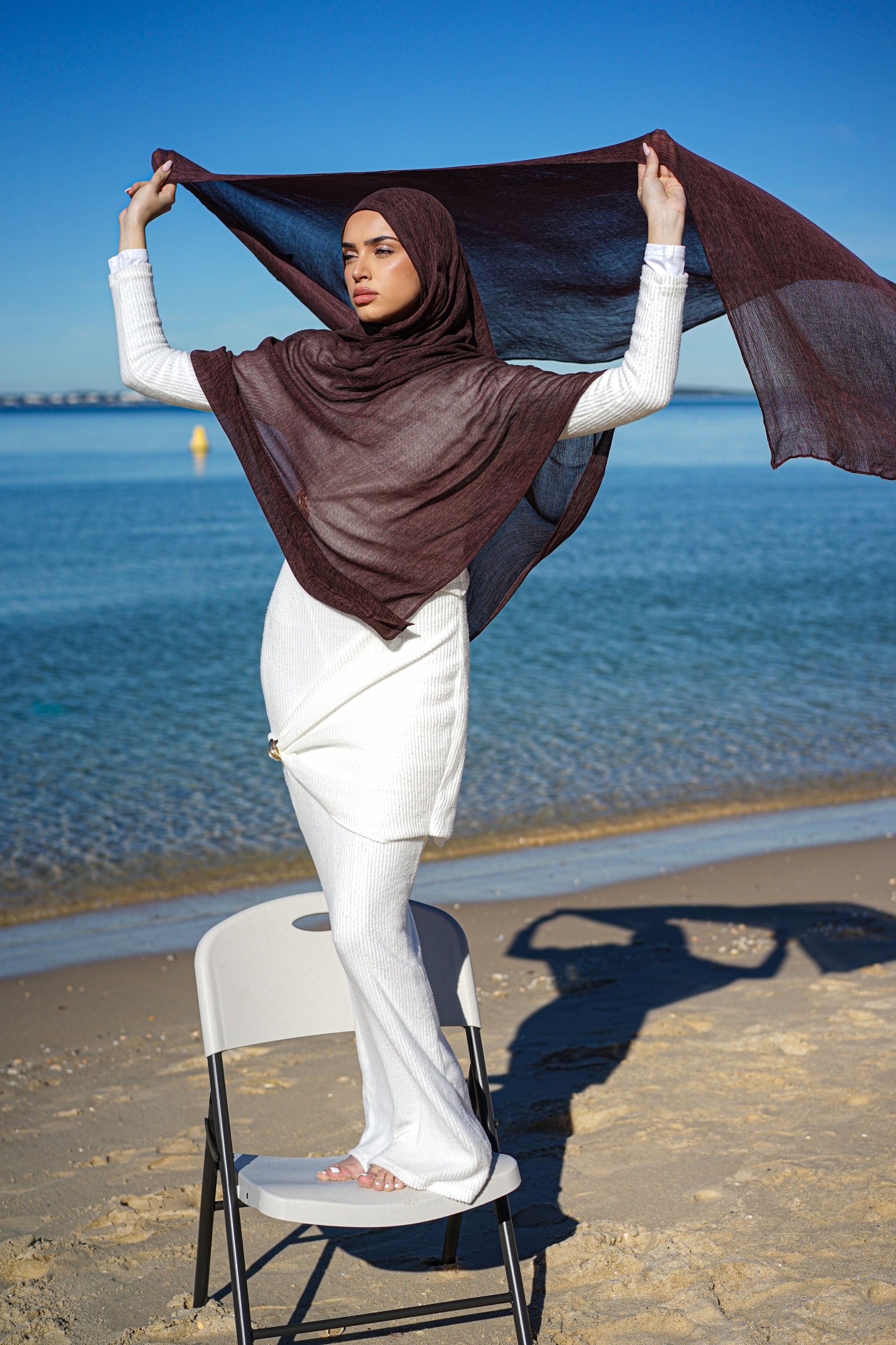 Berry Plum Marble Rayon Hijab