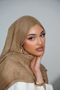 Load image into Gallery viewer, Caramel Swirl Crinkle Hijab set
