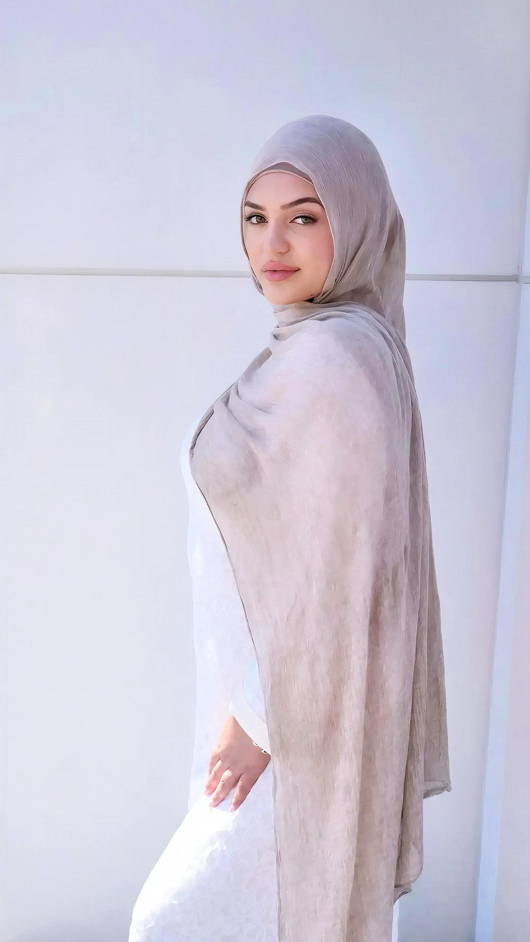 Nude Textured Rayon Hijab