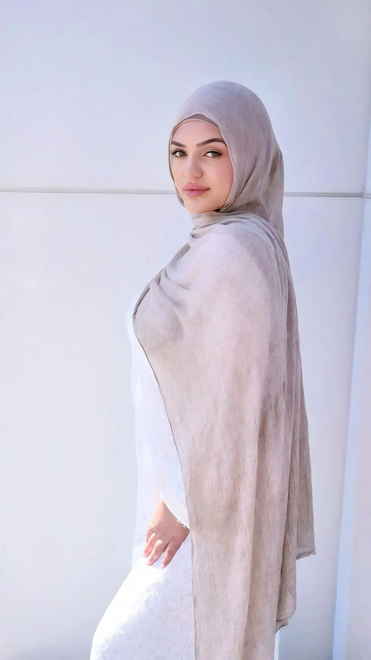 Nude Textured Rayon Hijab