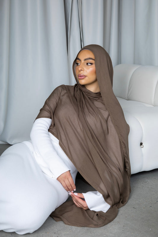 Coffee Viscose Hijab Only