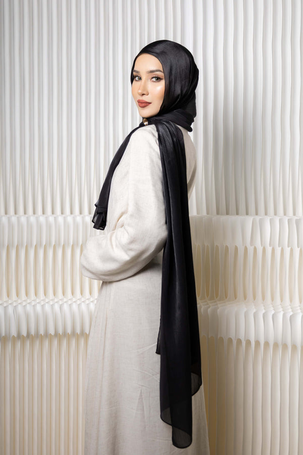 Black Silk Almas Hijab