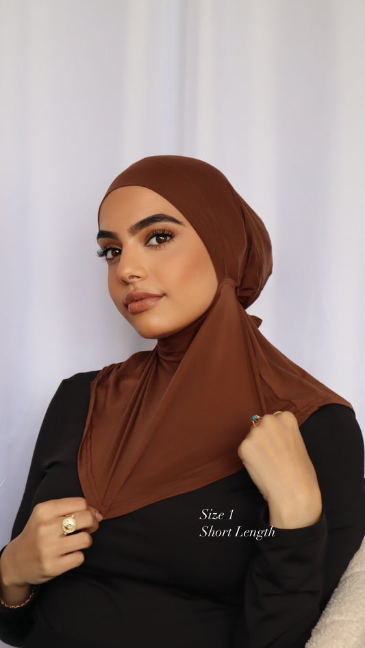 Sports Brown Ninja Non Slip / Swim Hijab