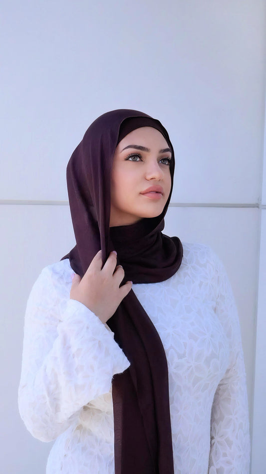 Chocolate Brown Modal Hijab & non slip undercap set