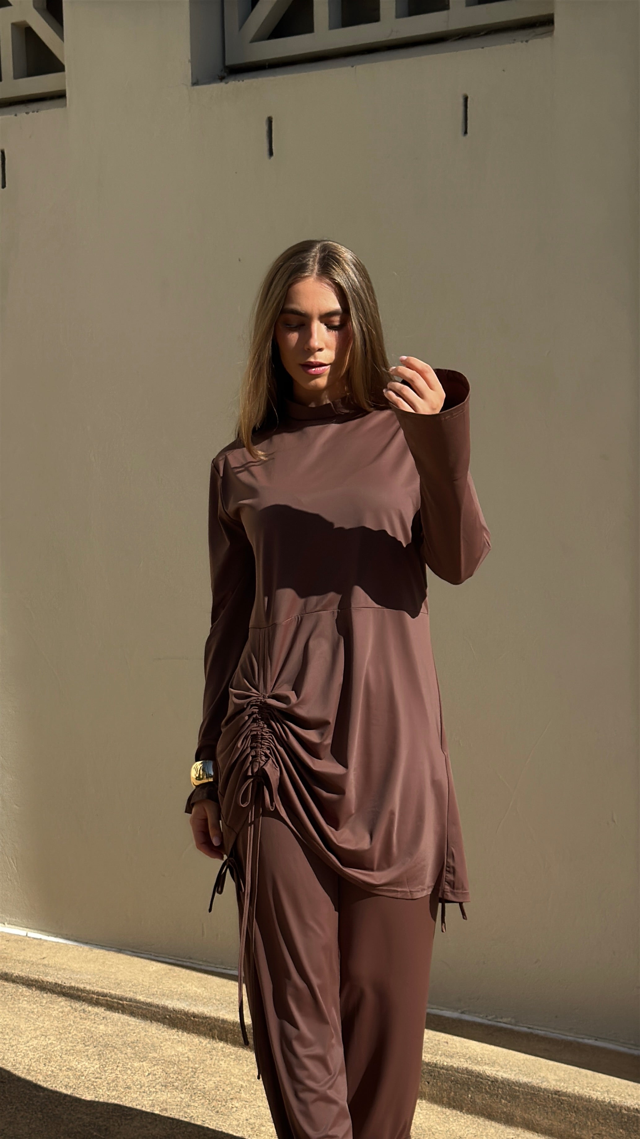 Swimwear Set —Brown Active Modest
