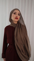 Load image into Gallery viewer, Dark Mushroom Non Slip Hijab and Cap Set
