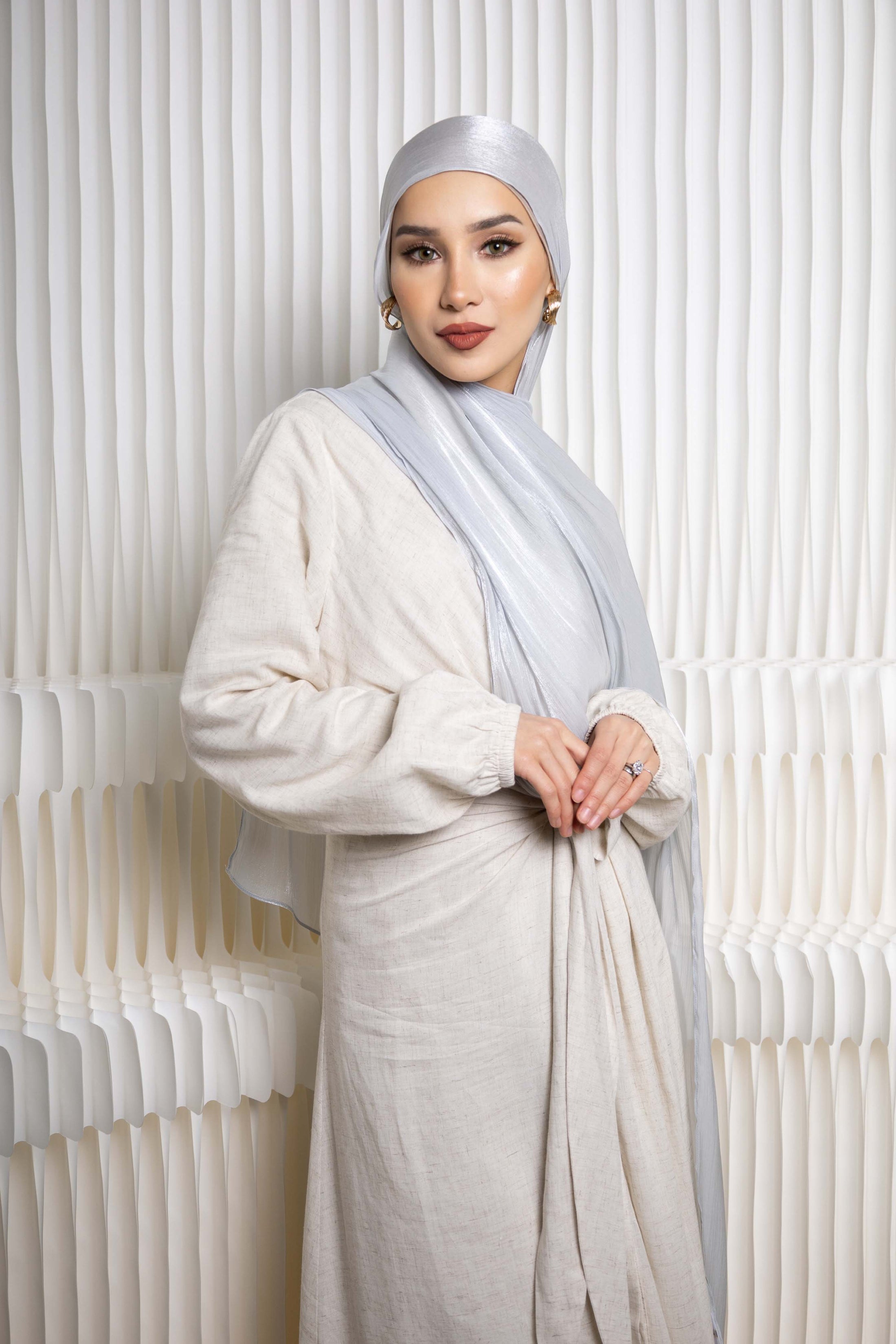 Silver Almas Hijab