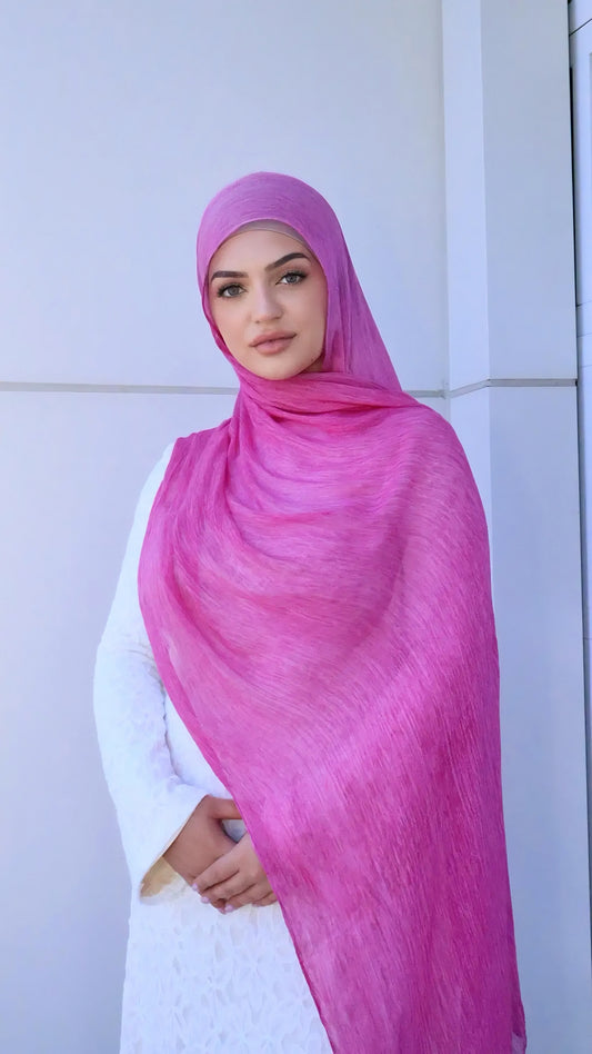 Hot Pink Rayon Hijab Only