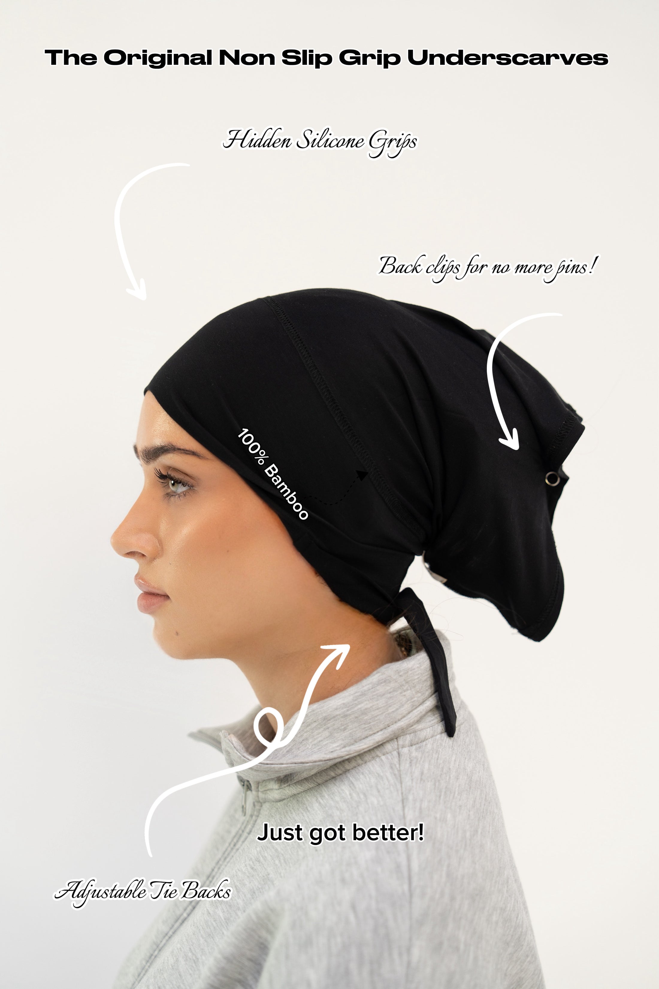 New Adjustable Bamboo Non Slip Grip Cap