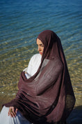 Load image into Gallery viewer, Berry Plum Marble Rayon Hijab
