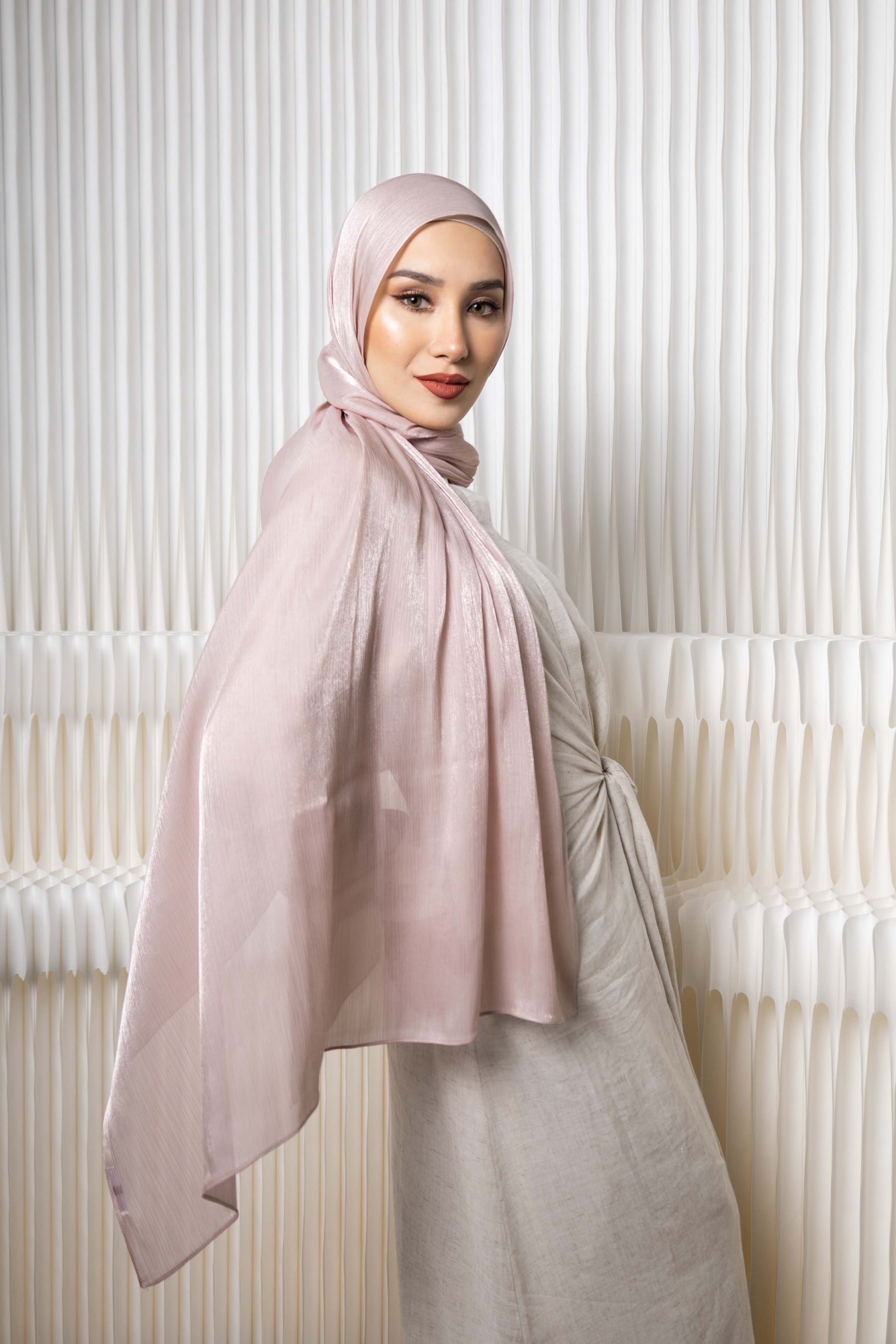 Dior Pink Silk Almas Hijab