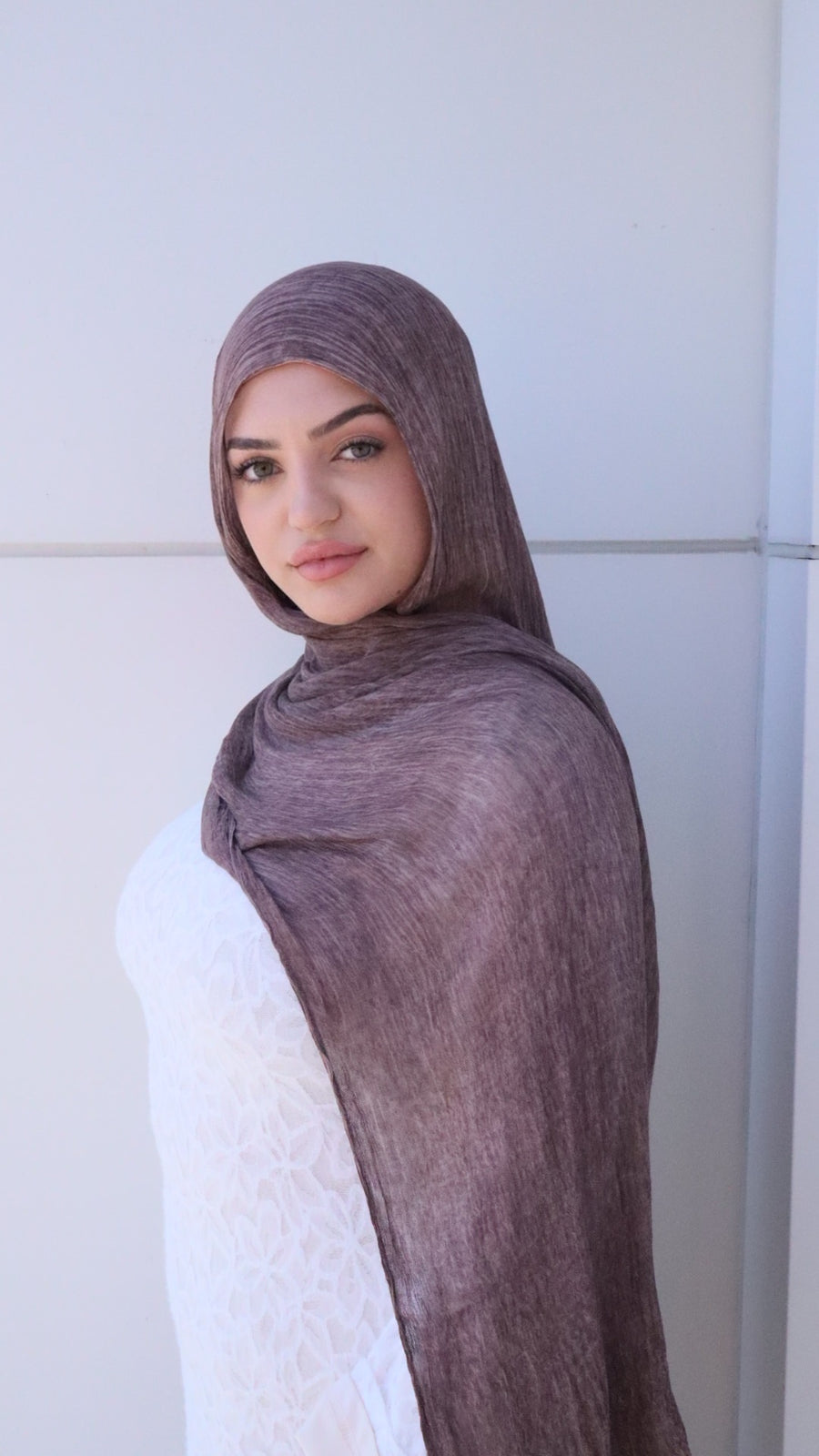 Rosy Brown Rayon Hijab Set