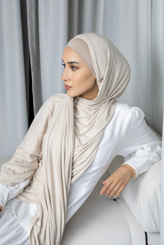 Vanilla Oat Bamboo Jersey Hijab