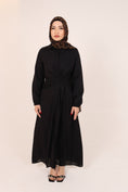 Load image into Gallery viewer, Jamilah Linen Dress Black
