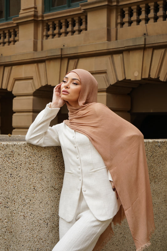 Coral Seamless Rayon Hijab