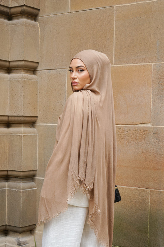 Latte Seamless Rayon Hijab