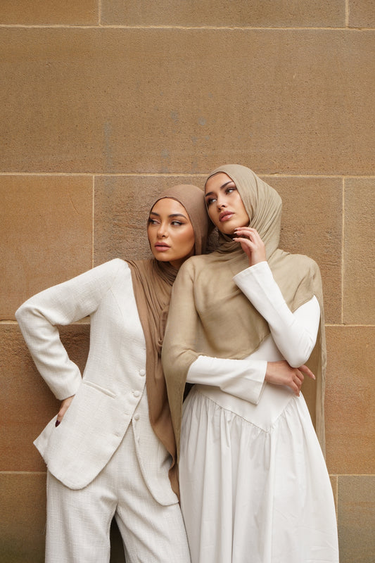 Pistachio khaki Seamless Rayon Hijab