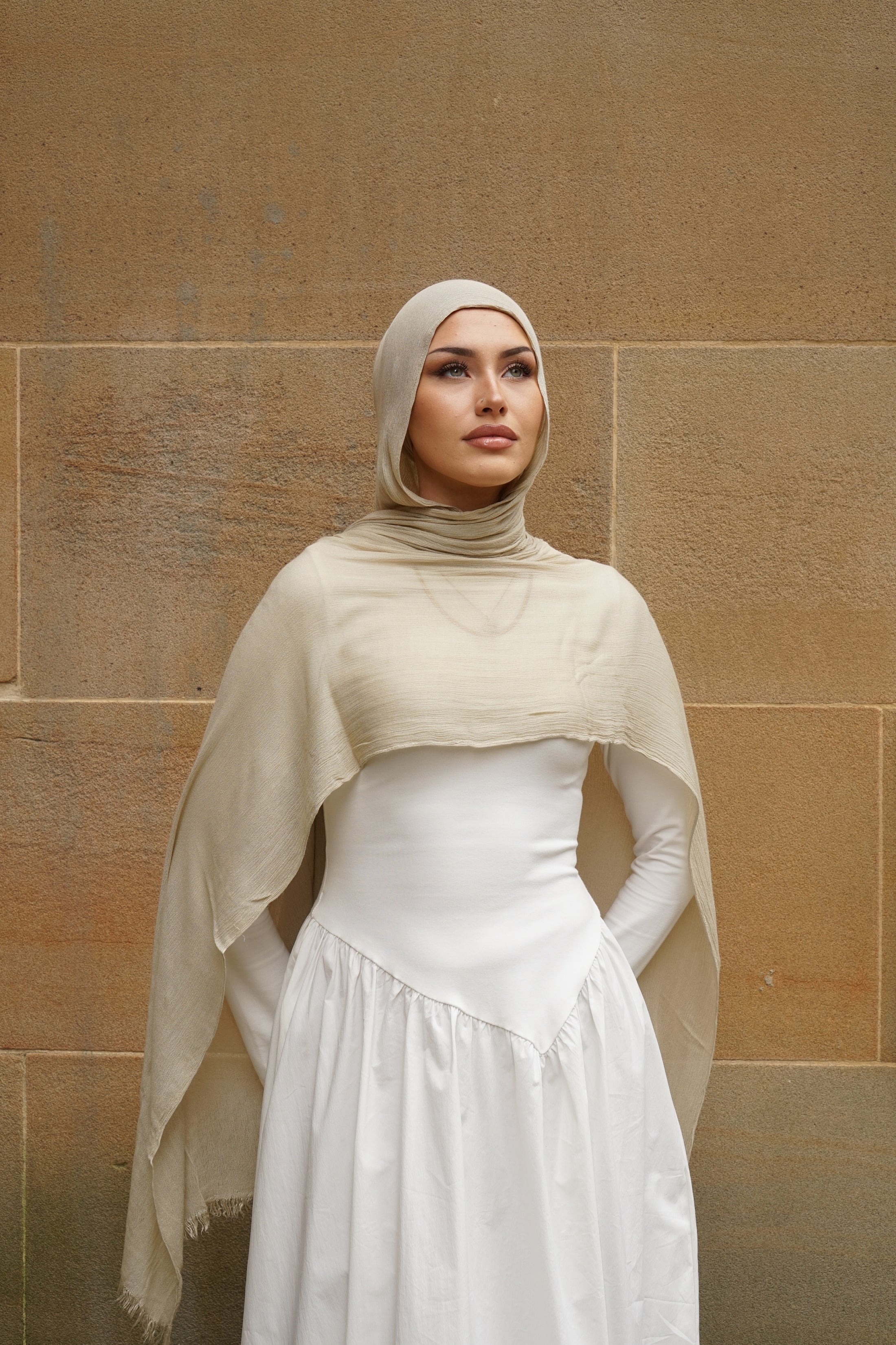 Blonde lemon Seamless Rayon Hijab