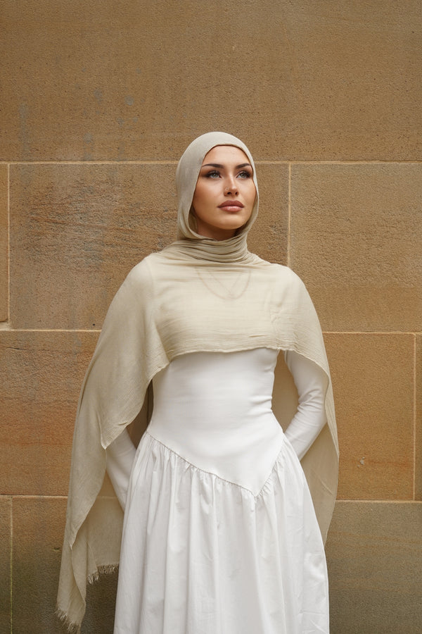 Blonde lemon Seamless Rayon Hijab