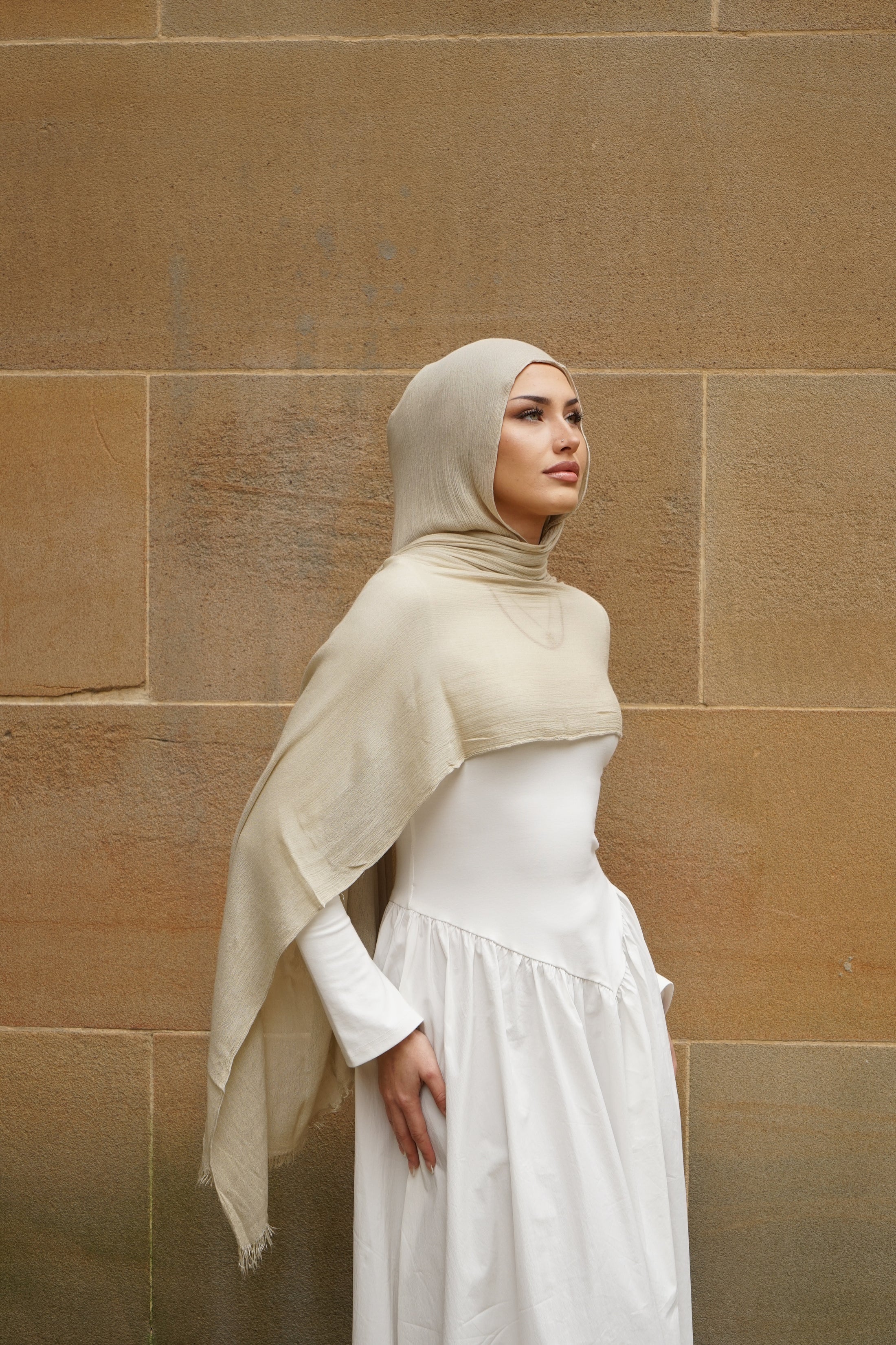 Blonde lemon Seamless Rayon Hijab