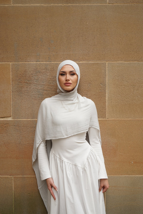 Icy Blue Seamless Rayon Hijab