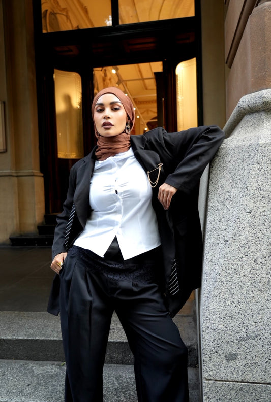 Cinnamon Brown Grip Undercap and Hijab set