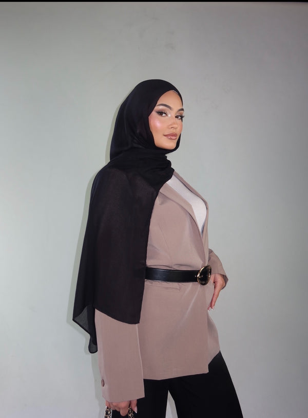 Black Velvet Grip Undercap & Hijab Set