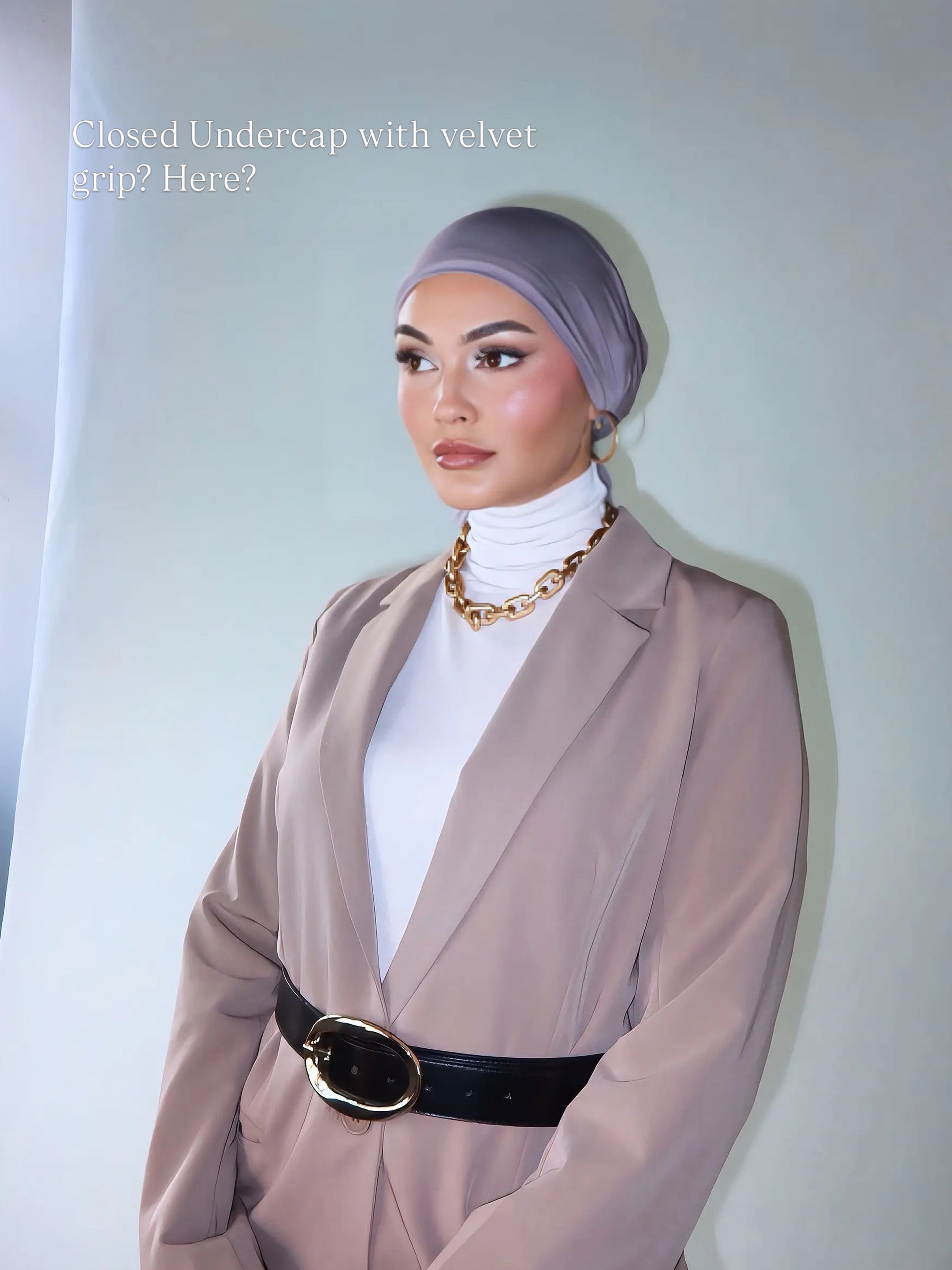 Fabulous Gray Hijab and velvet grip undercap