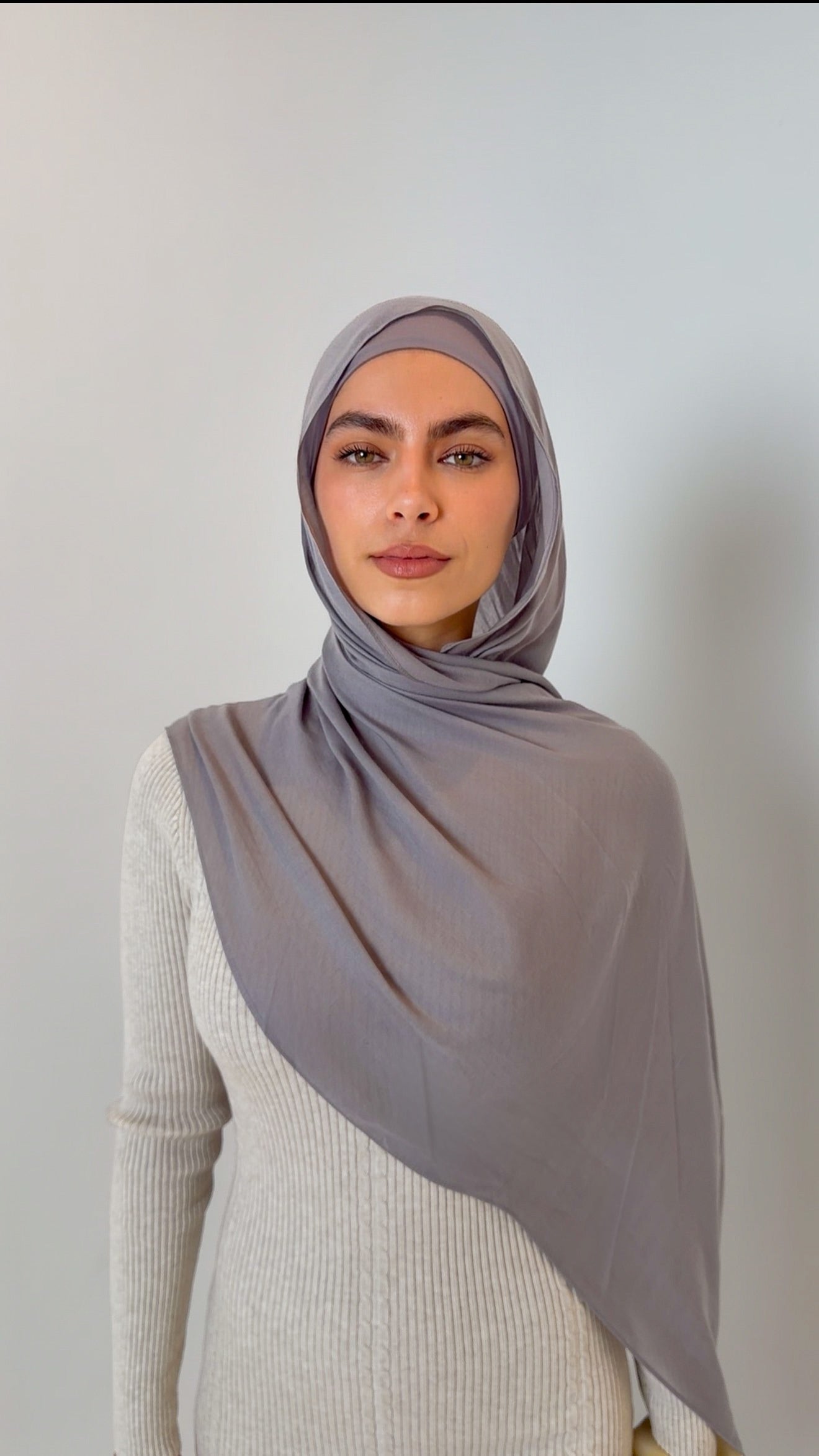 Fabulous Gray Hijab and velvet grip undercap