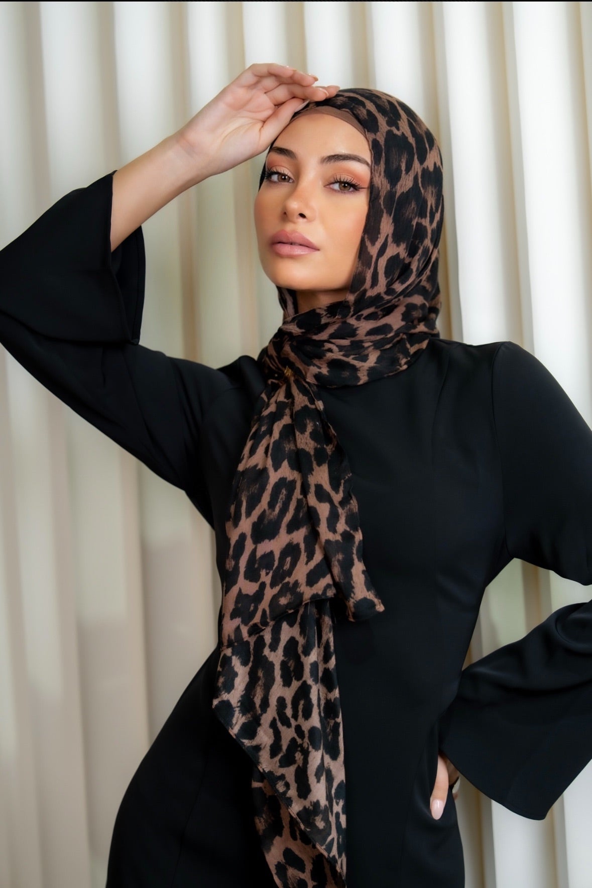 Dusty Leopard Printed Shawl