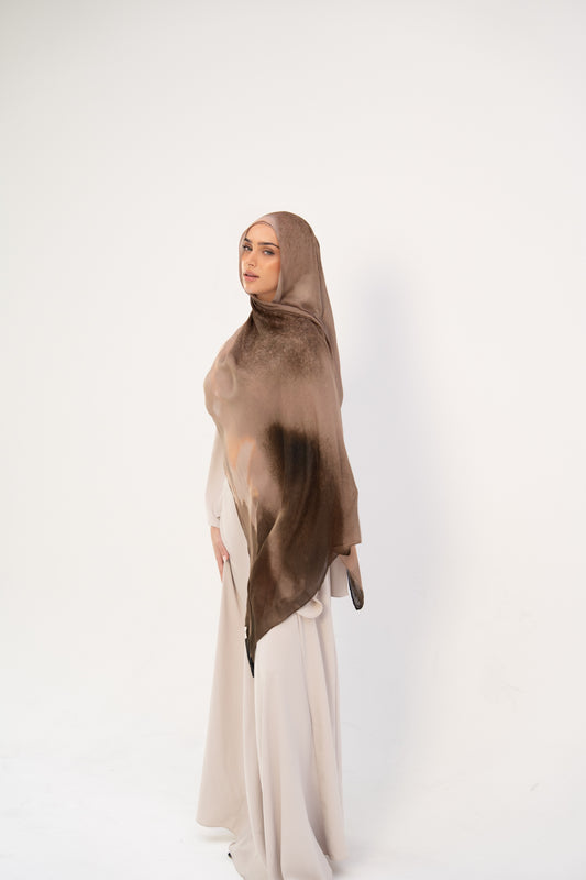 Morning Cappuccino Veil - Printed Modal