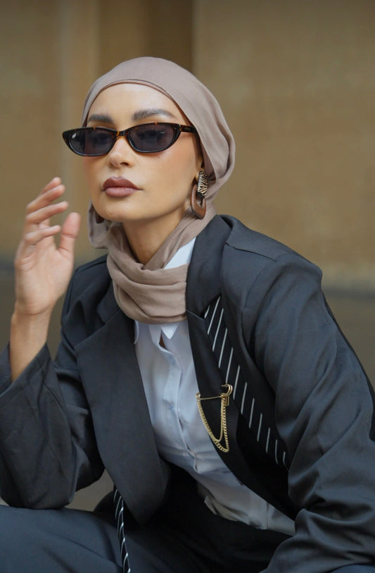 Mocha Mushroom Grip Undercap & Hijab Set
