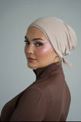 Load image into Gallery viewer, Sand Nude Velvet Grip Undercap and Hijab Set

